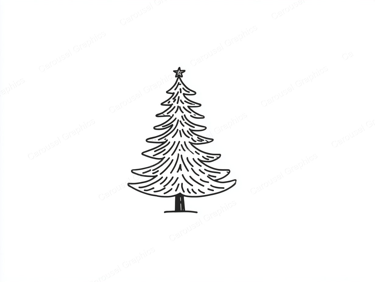 Christmas Tree Vector Graphic preview