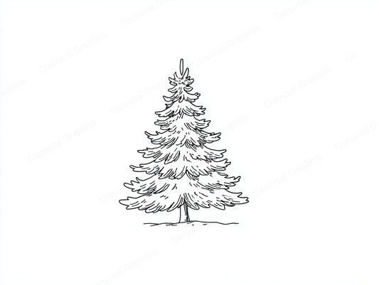 Christmas Tree Vector Graphic preview