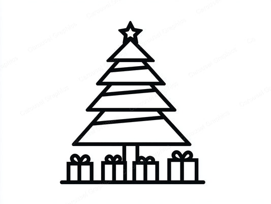 Christmas Tree Vector Graphic preview