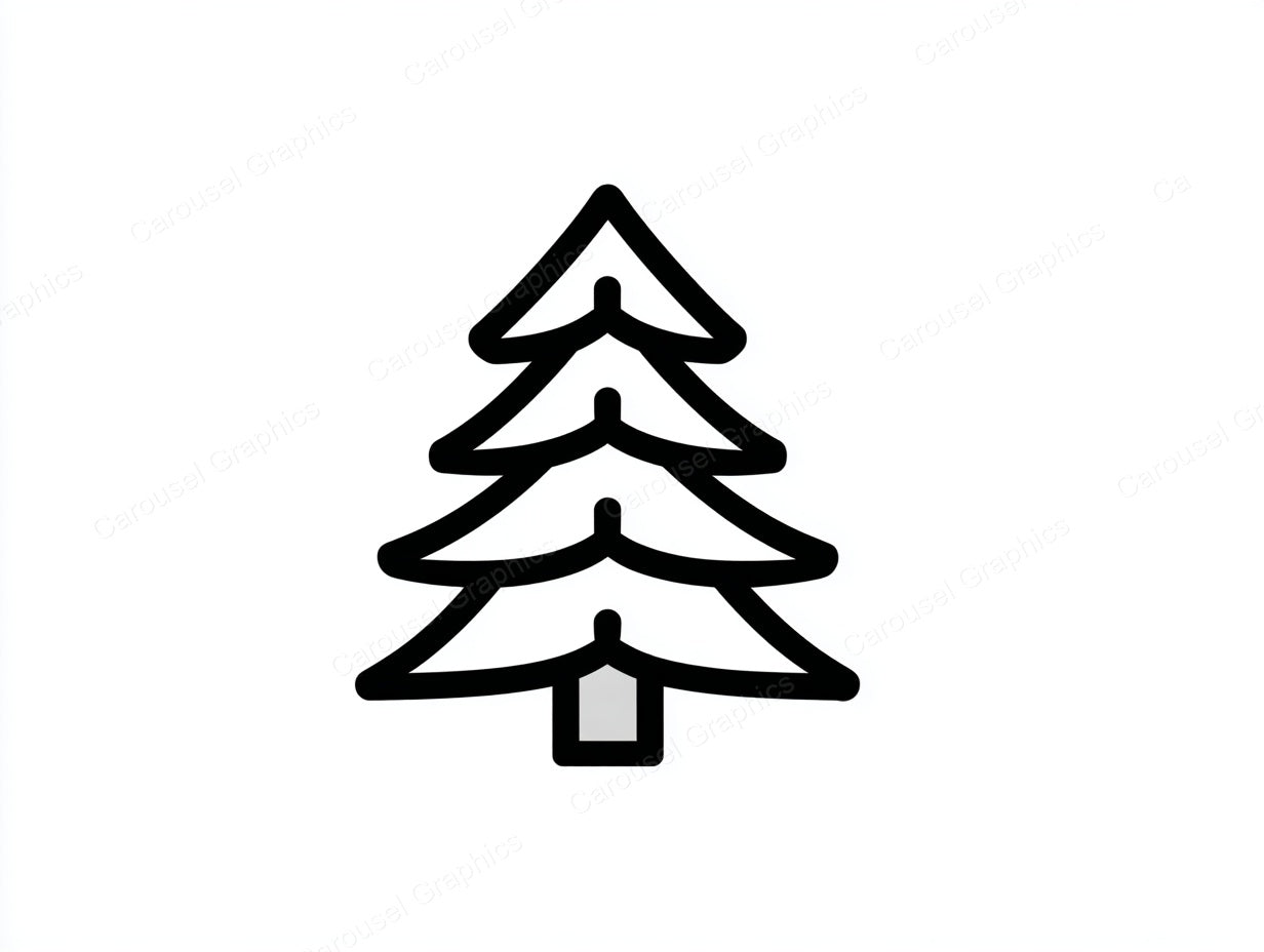Christmas Tree Vector Graphic preview