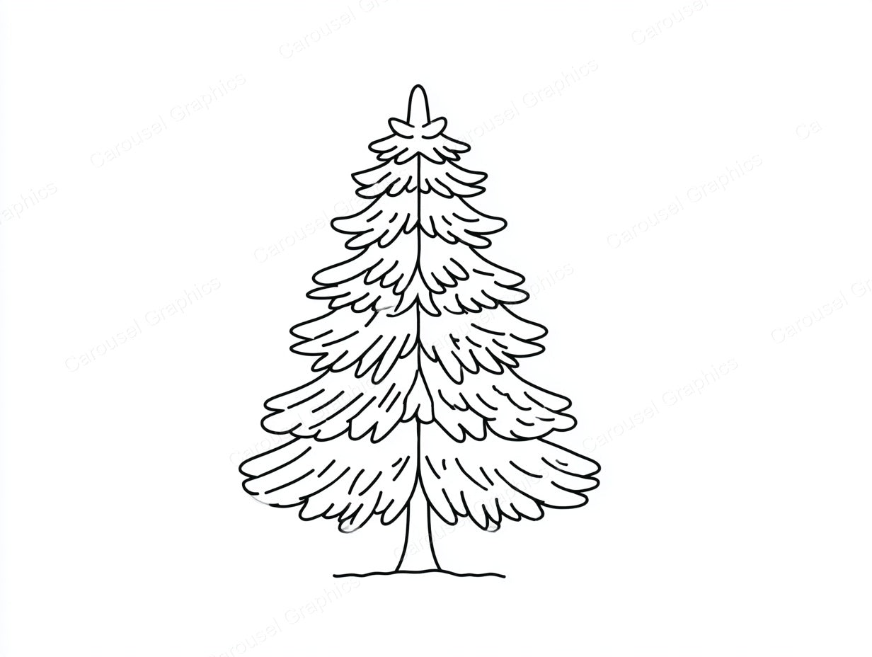 Christmas Tree Vector Graphic preview