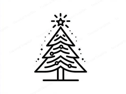 Christmas Tree Vector Graphic preview