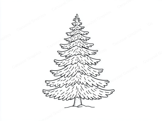 Christmas Tree Vector Graphic preview