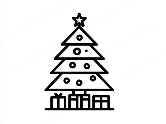 Christmas Tree Vector Graphic preview
