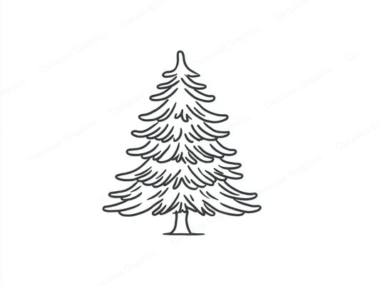 Christmas Tree Vector Graphic preview