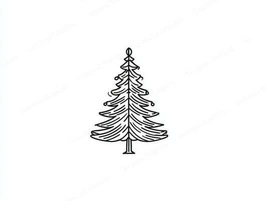 Christmas Tree Vector Graphic preview
