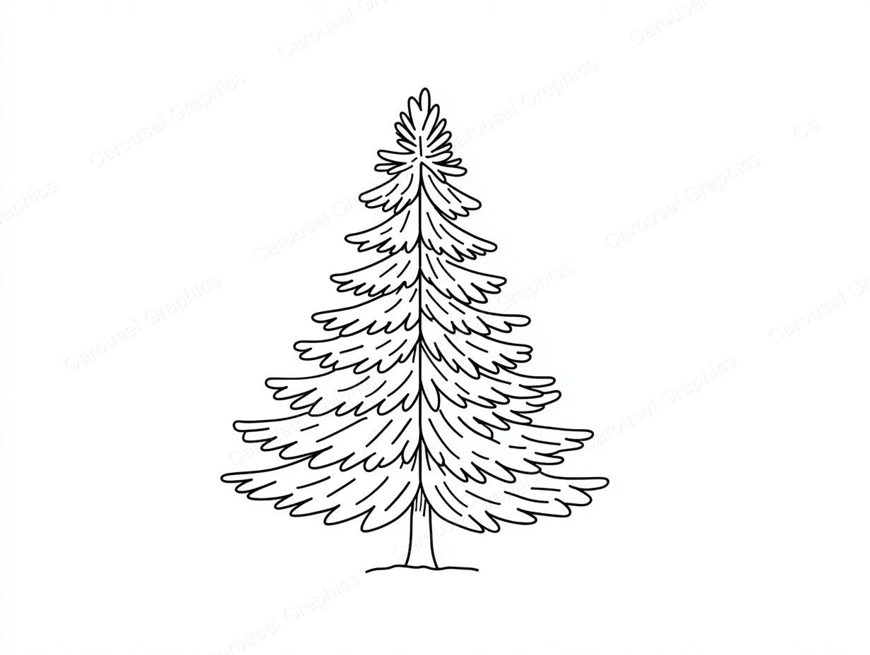 Christmas Tree Vector Graphic preview