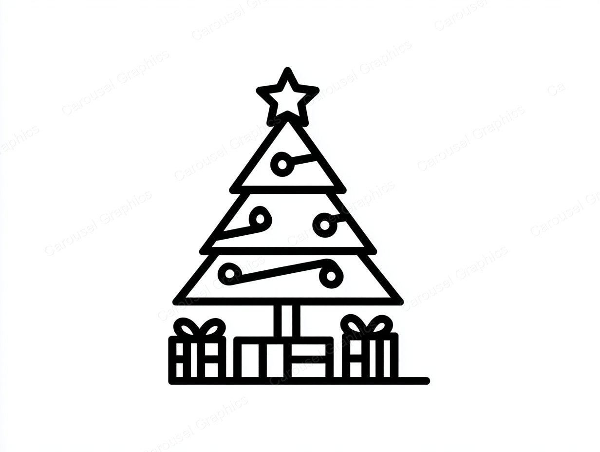 Christmas Tree Vector Graphic preview
