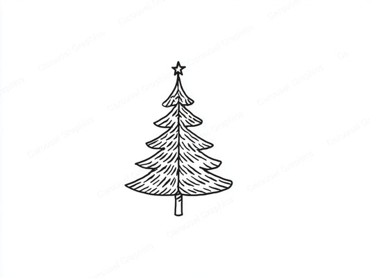 Christmas Tree Vector Graphic preview