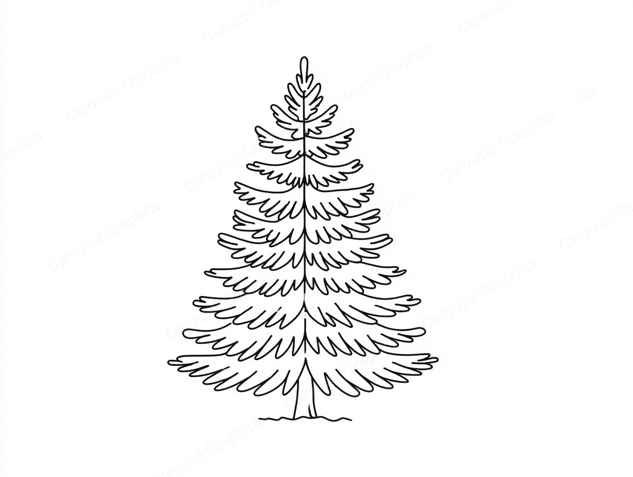 Christmas Tree Vector Graphic preview