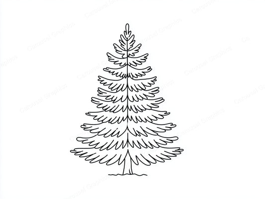 Christmas Tree Vector Graphic preview