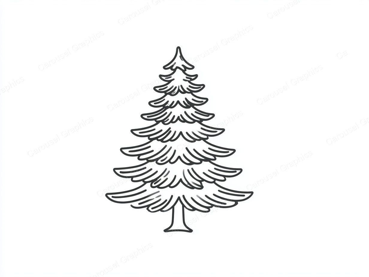 Christmas Tree Vector Graphic preview