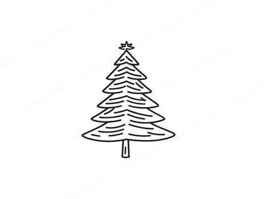 Christmas Tree Vector Graphic preview