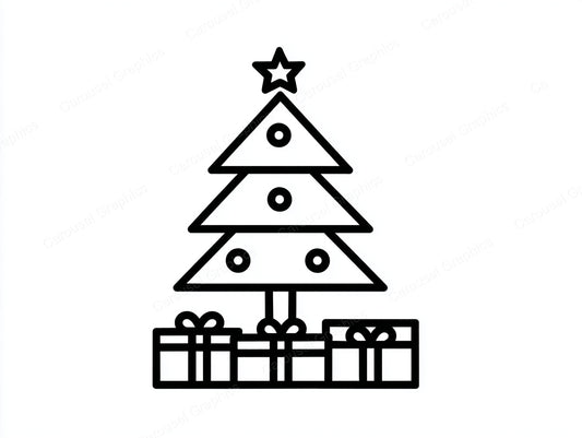 Christmas Tree Vector Graphic preview