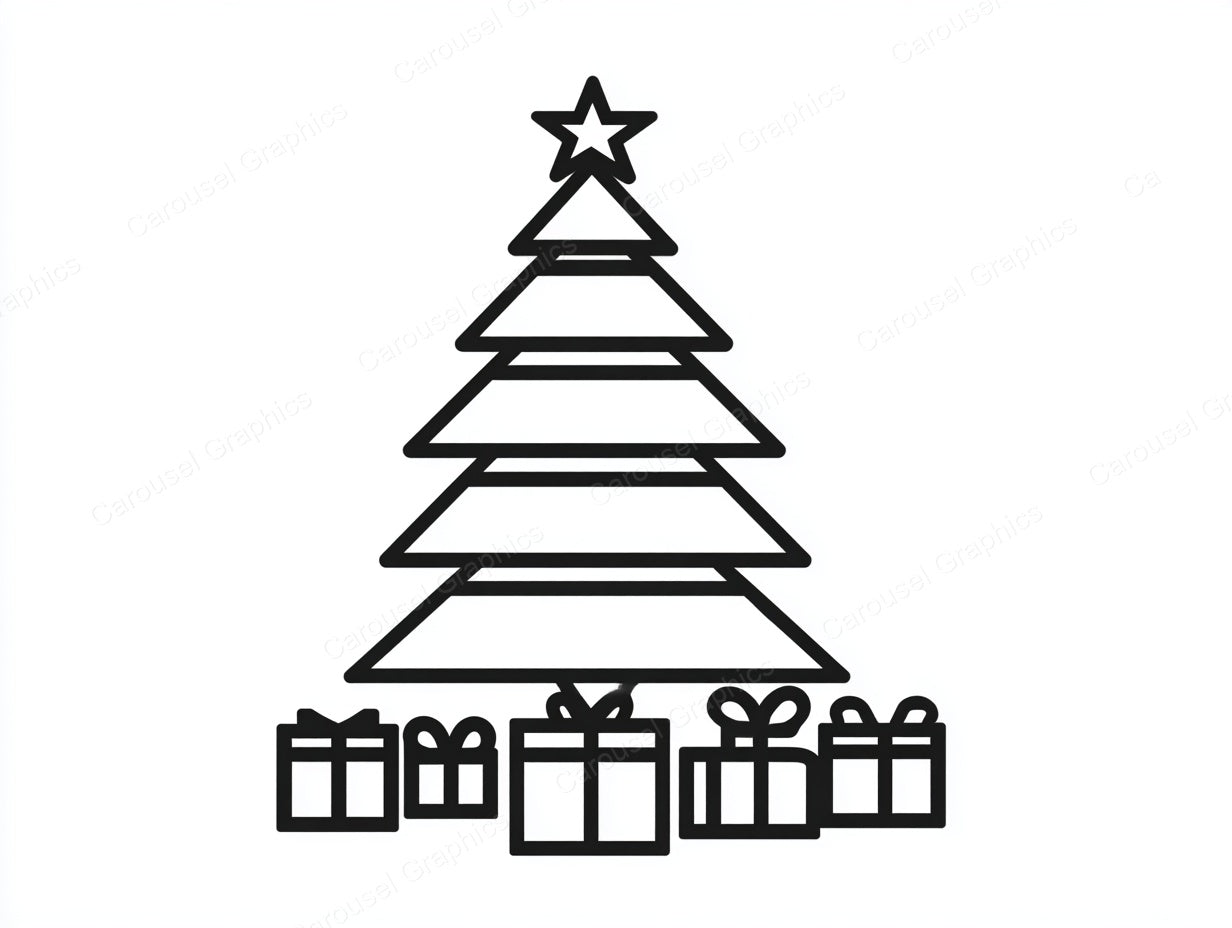Christmas Tree Vector Graphic preview