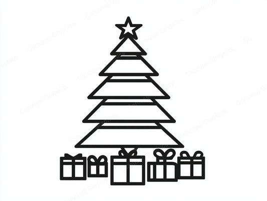 Christmas Tree Vector Graphic preview