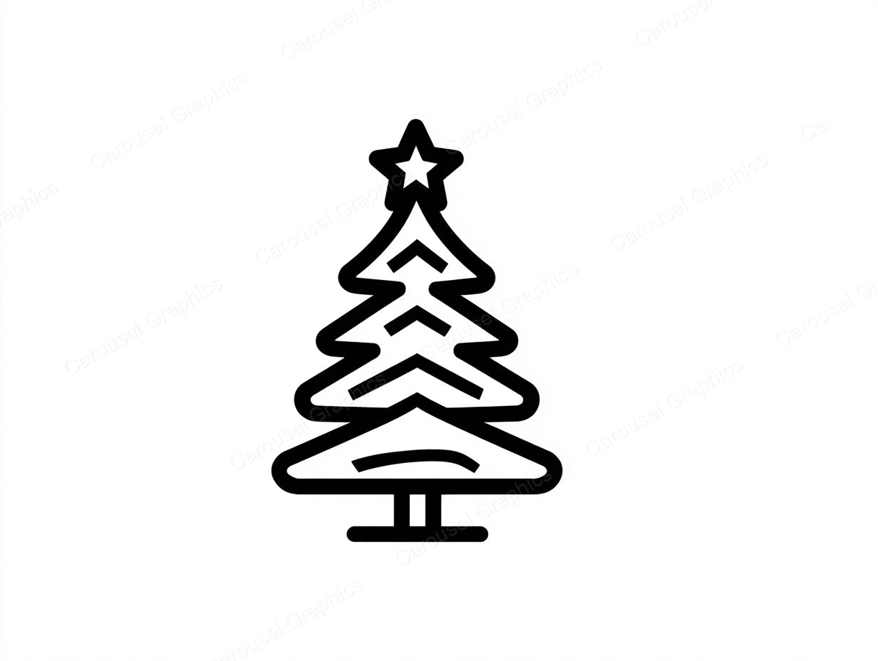 Christmas Tree Vector Graphic preview