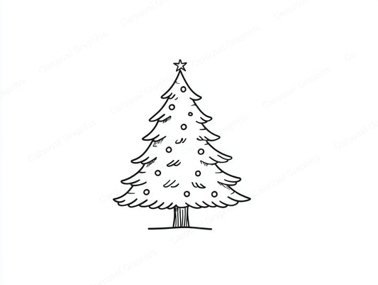 Christmas Tree Vector Graphic preview