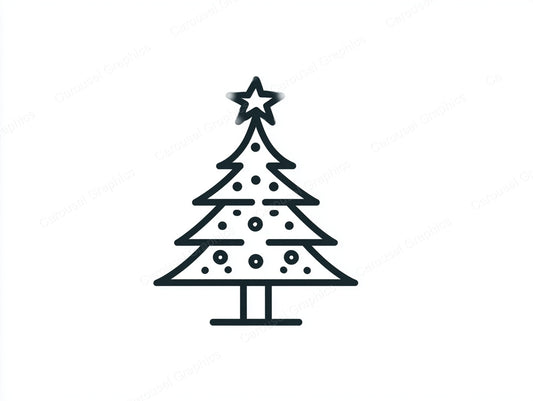 Christmas Tree Vector Graphic preview