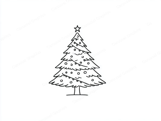 Christmas Tree Vector Graphic preview