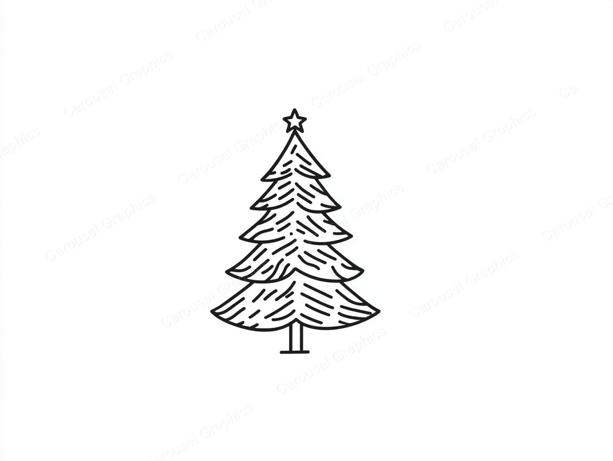 Christmas Tree Vector Graphic preview