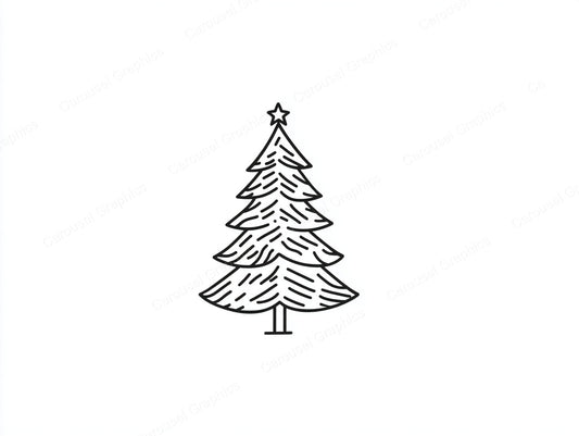 Christmas Tree Vector Graphic preview