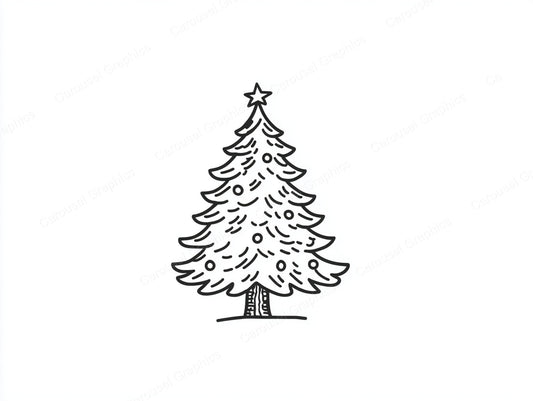 Christmas Tree Vector Graphic preview