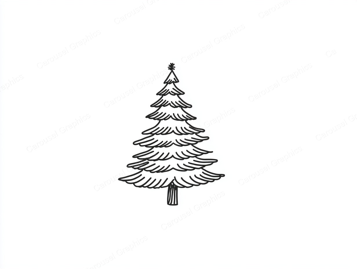 Christmas Tree Vector Graphic preview