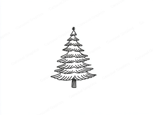 Christmas Tree Vector Graphic preview