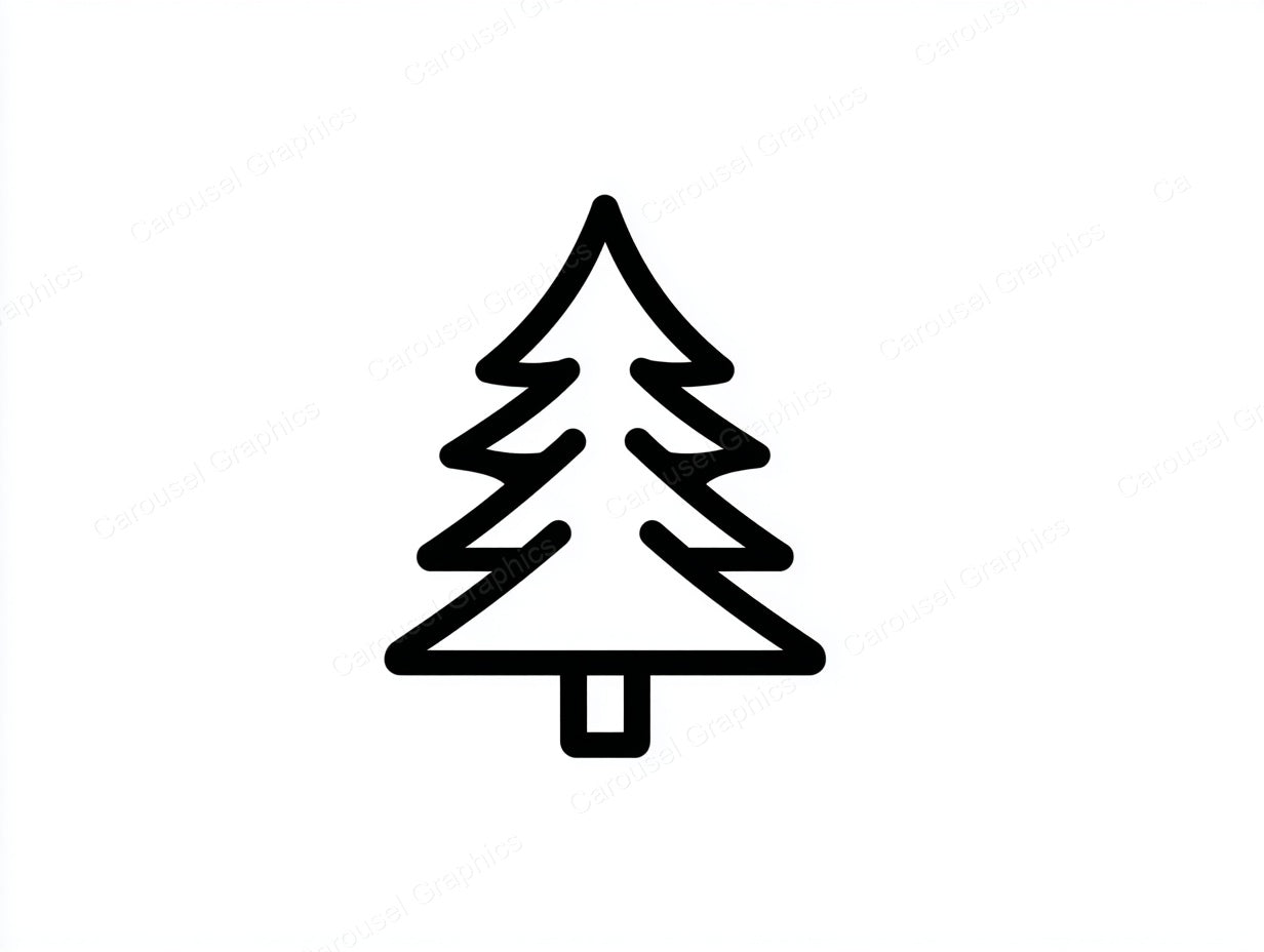 Christmas Tree Vector Graphic preview