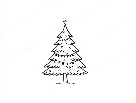 Christmas Tree Vector Graphic preview