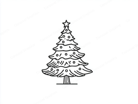 Christmas Tree Vector Graphic preview