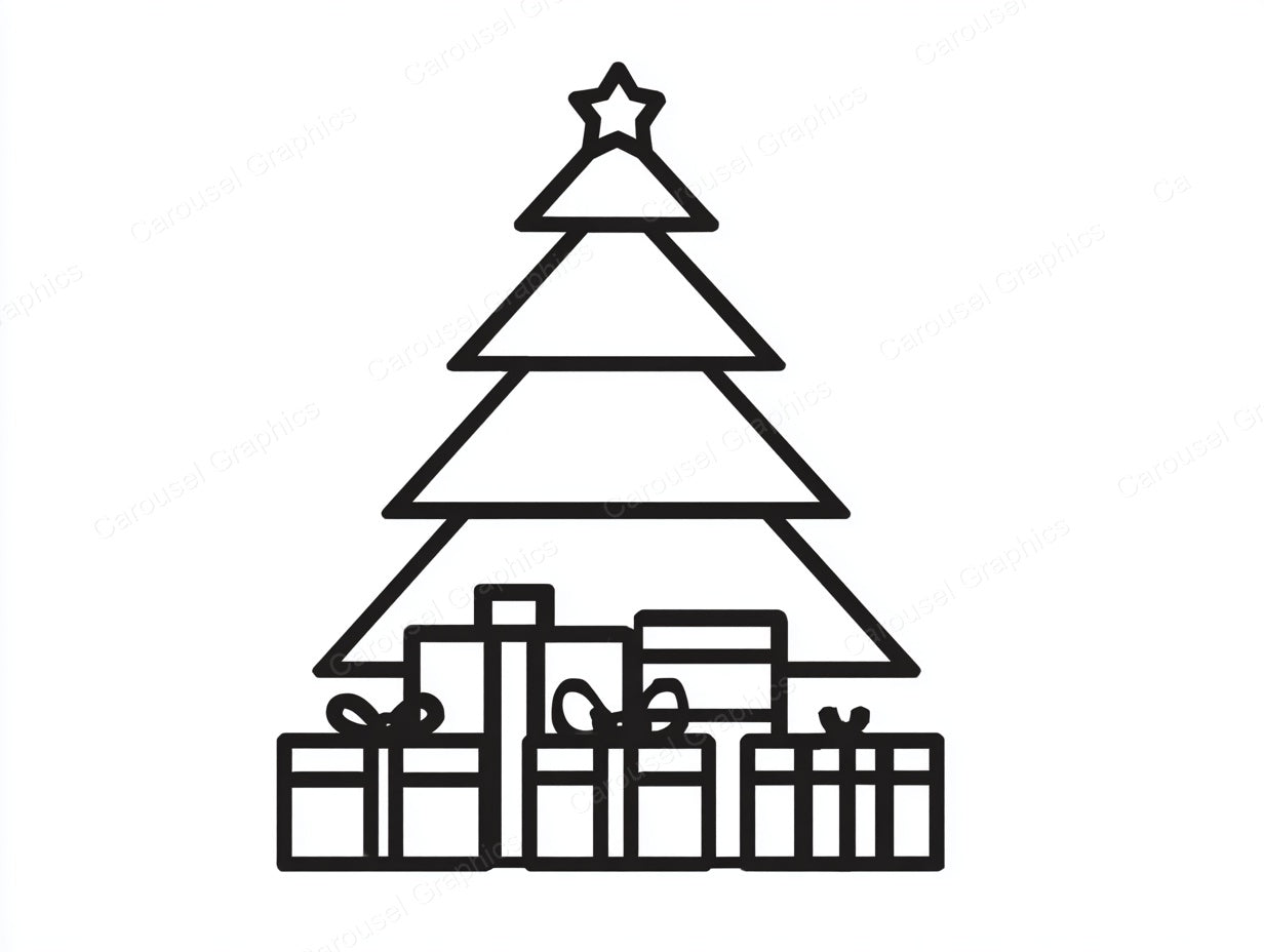 Christmas Tree Vector Graphic preview