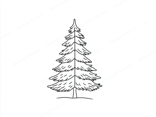 Christmas Tree Vector Graphic preview