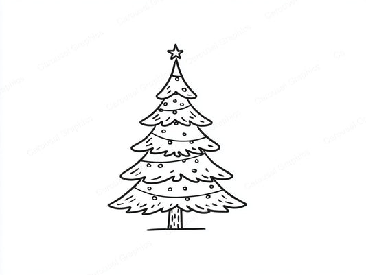 Christmas Tree Vector Graphic preview