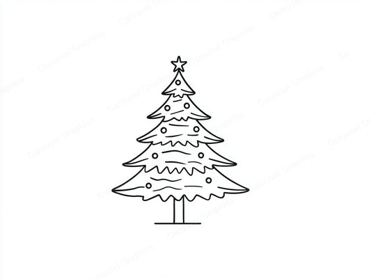 Christmas Tree Vector Graphic preview