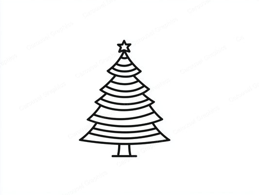 Christmas Tree Vector Graphic preview
