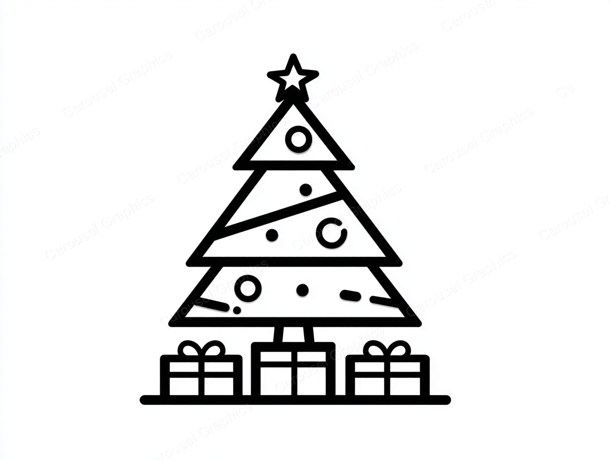 Christmas Tree Vector Graphic preview