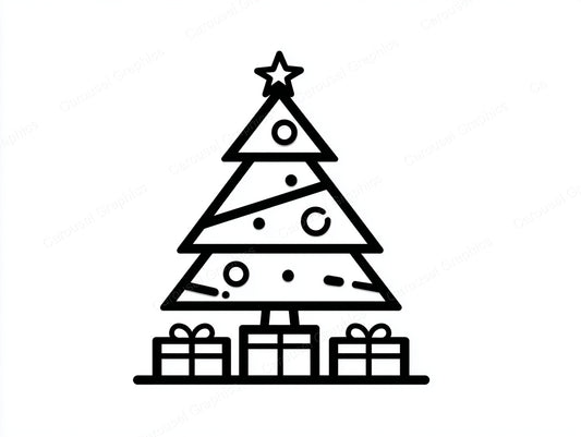 Christmas Tree Vector Graphic preview