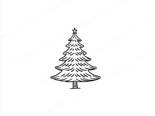 Christmas Tree Vector Graphic preview