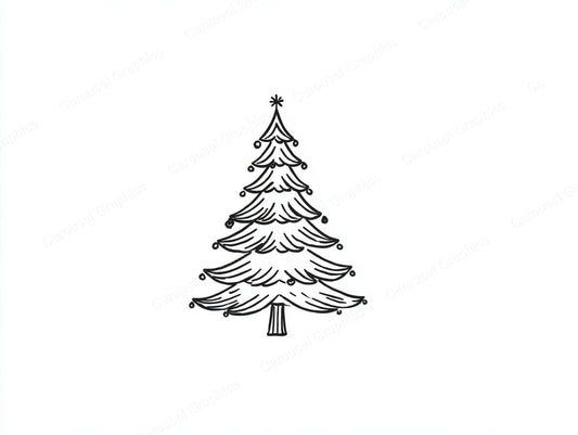 Christmas Tree Vector Graphic preview
