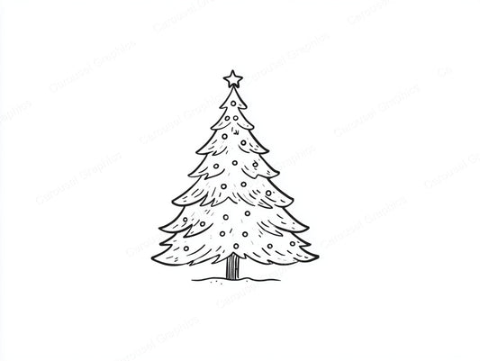 Christmas Tree Vector Graphic preview