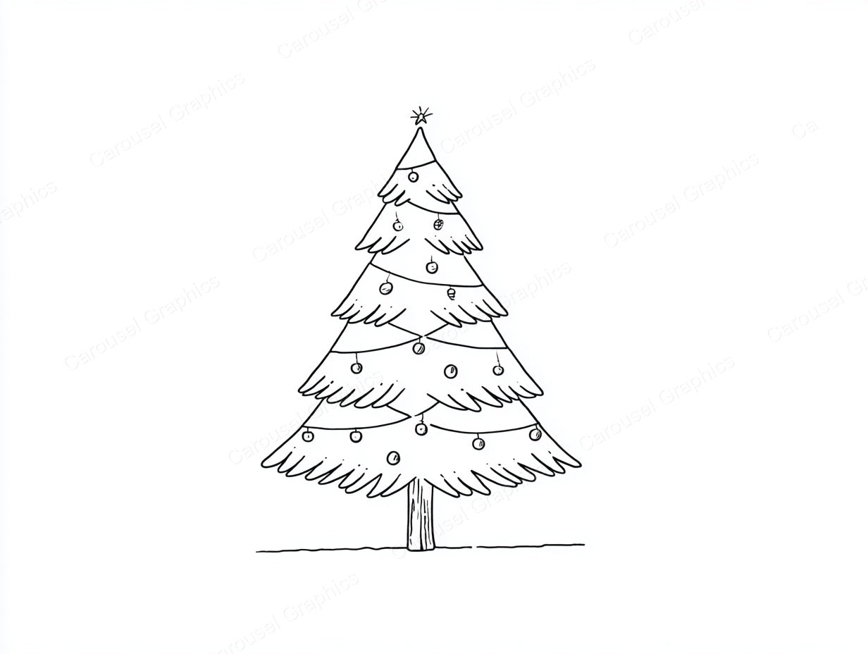 Christmas Tree Vector Graphic preview