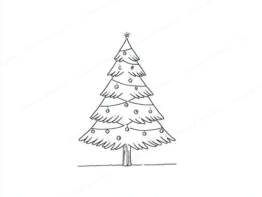 Christmas Tree Vector Graphic preview