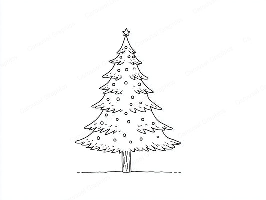 Christmas Tree Vector Graphic preview