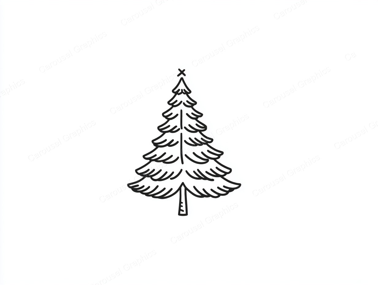 Christmas Tree Vector Graphic preview