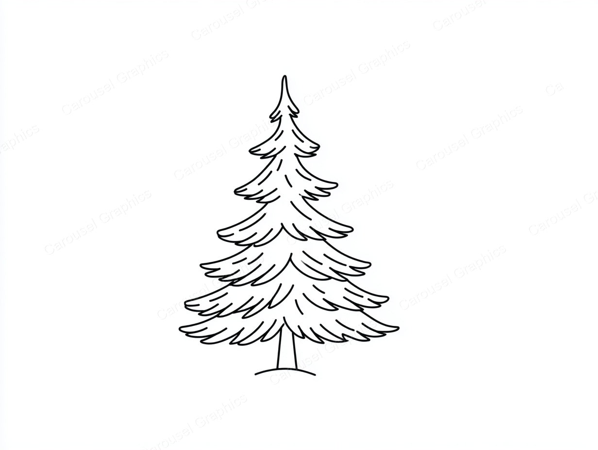 Christmas Tree Vector Graphic preview