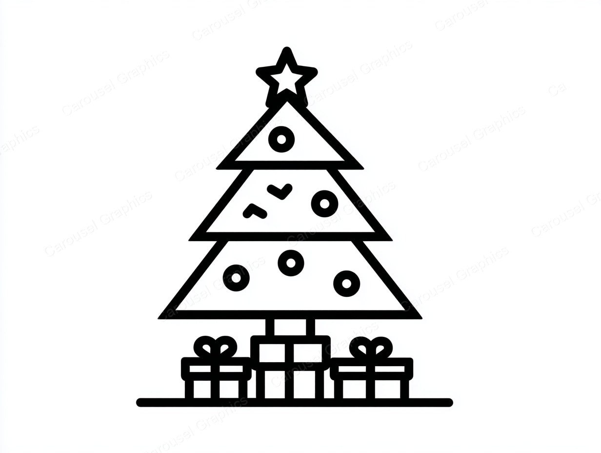 Christmas Tree Vector Graphic preview