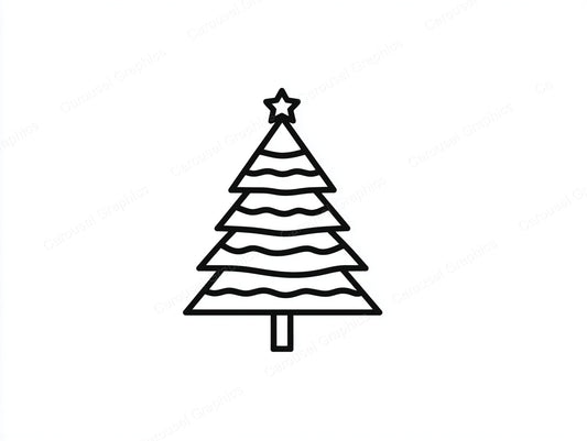 Christmas Tree Vector Graphic preview