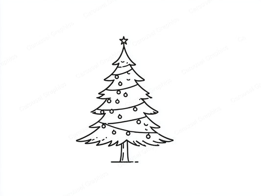 Christmas Tree Vector Graphic preview